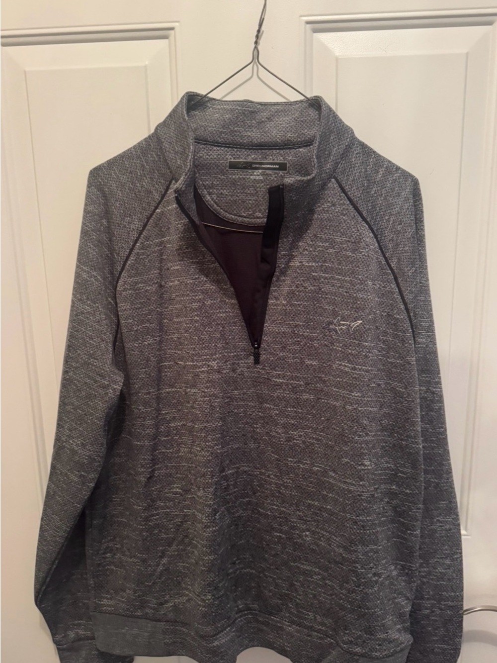 Greg Norman Collection Heather Gray Quarter-Zip Pullover-Medium